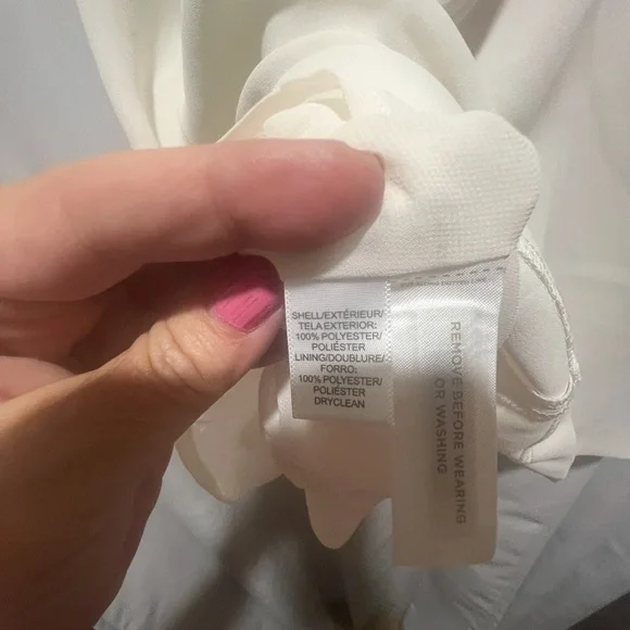 LOFT Petite Cream Sleeveless Shift Dress MP | V-Neck Ivory Minimalist - Picture 5 of 7